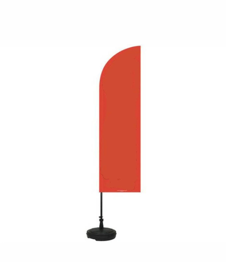 flag imprimable avec socle plastique robuste, remplissable d’eau ou de sable pour une fixation stable. Idéal pour événements, salons et occasions.