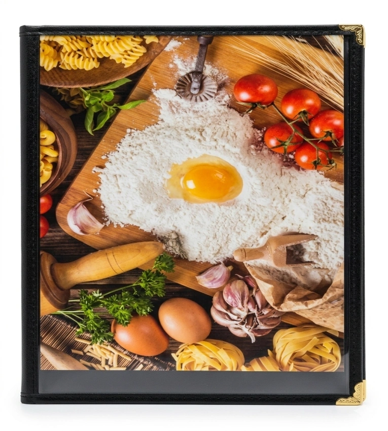 Porte menu transparent au format A4, idéal pour une présentation claire et professionnelle dans cafés, bars et restaurants