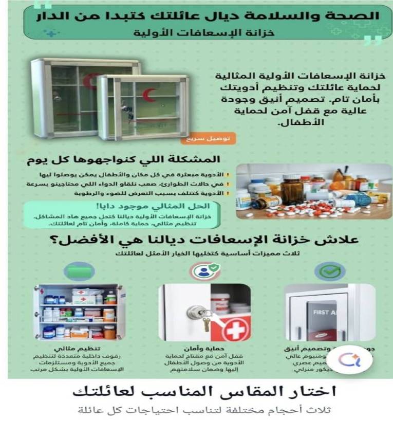 Grande Boîte à Pharmacie Métallique – Rangement Médical Sécurisé & Pratique