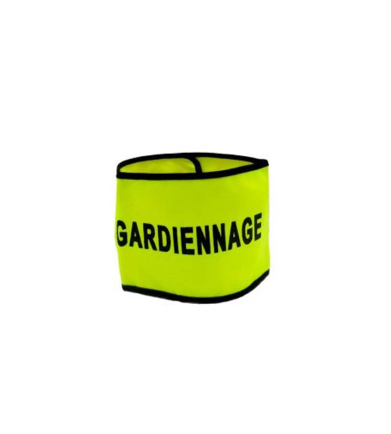 Brassard de  haute visiblité  en jaune fluorescent pour les agents de sécurité