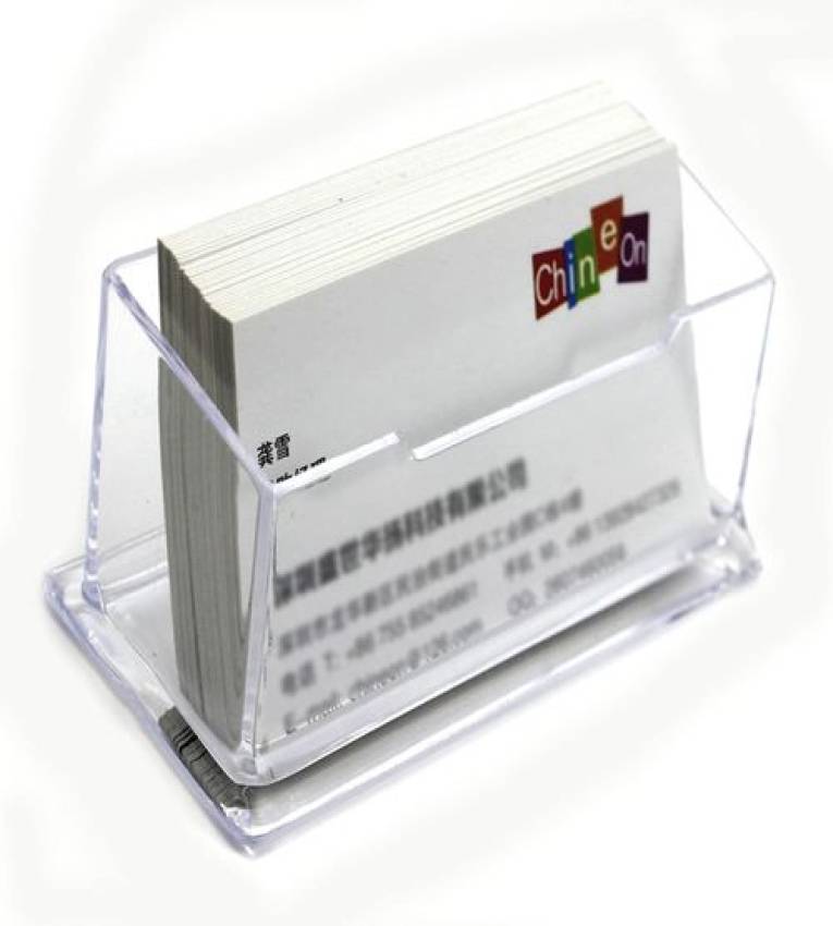 Porte de Carte de Visite en plexiglass Transparent