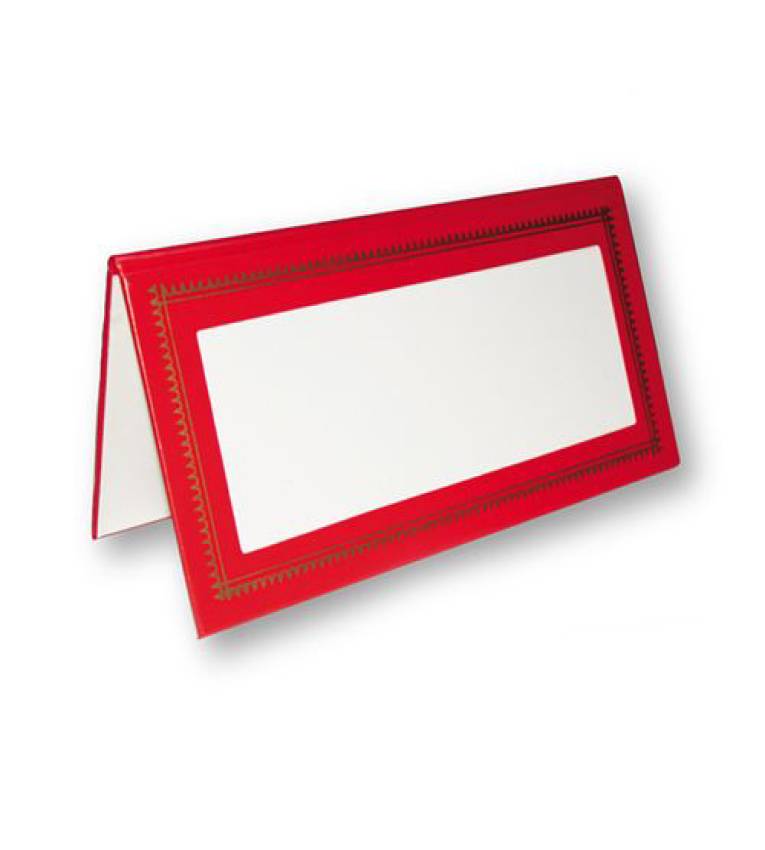 chevalet de bureau en cuir rouge