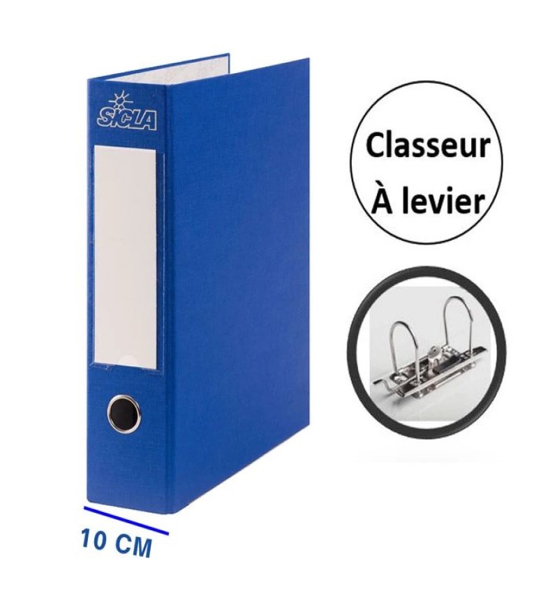 Classeur à Levier Simili Cuir SICLA A4 Couleur : Rose
