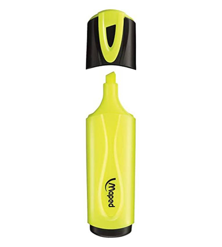 MAPED - Boite des Surligneurs Fluo Peps Classic coloris Jaune