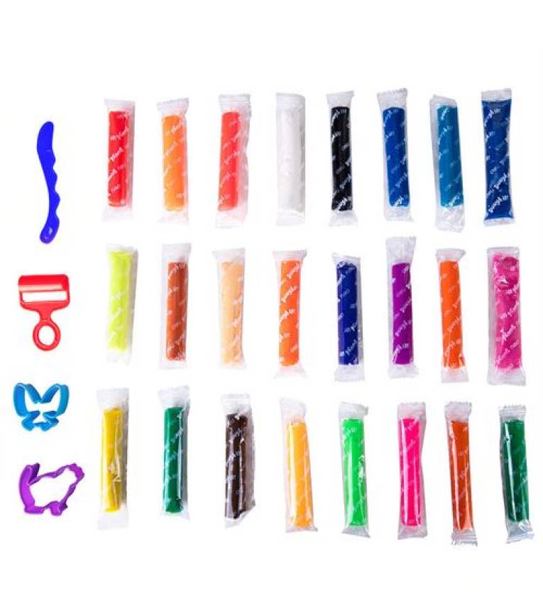 pâte à modeler avec accessoires pour enfants (24 couleurs)
