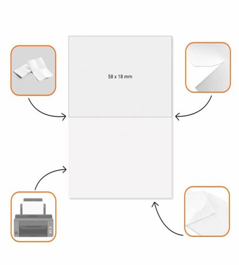 Papier perforé A4 perforé sur A5 (Blanc) pour facturation - 100 feuilles A4