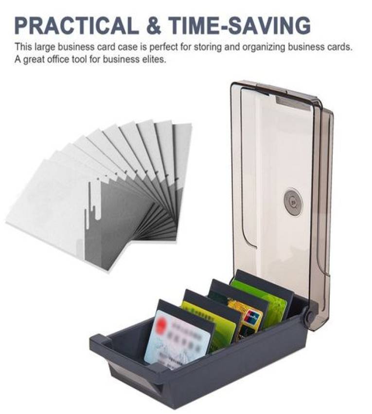 Jielisi porte-cartes de visite ou carte pvc avec 4 lettres (A, B, C, D) triées