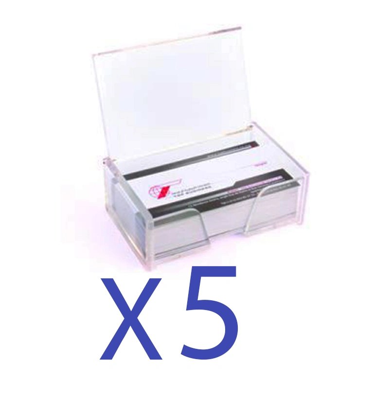2 Présentoirs à Cartes De Visite En Acrylique Transparent - Support De Bureau Pour Restaurant, Salon Ou Comptoir