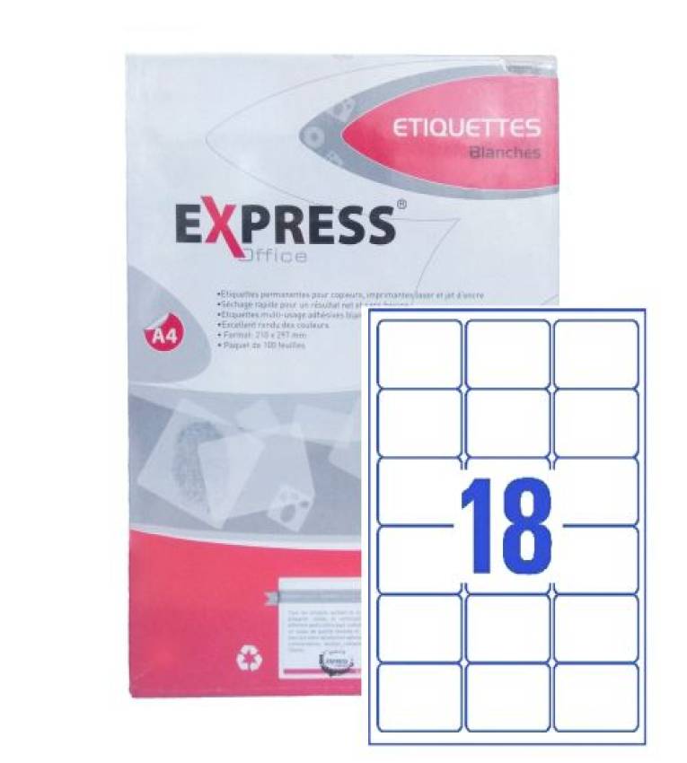 Étiquettes adhésives blanches pour Impression