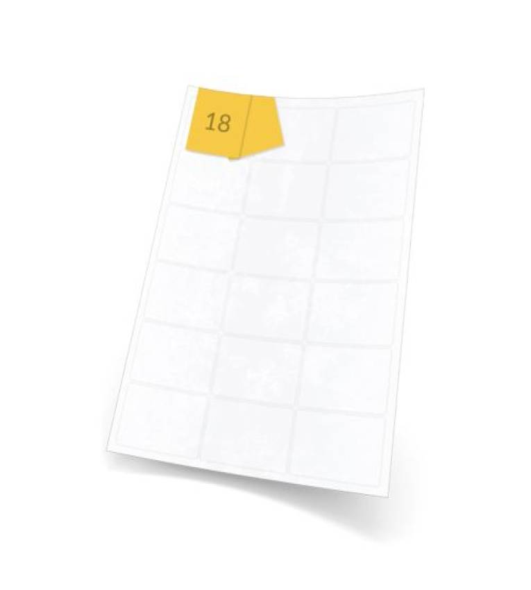 Étiquettes adhésives blanches pour Impression 100feuilles1800étiquette58x46mm