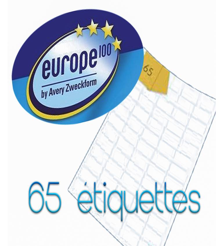 Étiquettes adhésives ,blanches,38x21.2 mm,100 Feuilles A4,6500 PCS