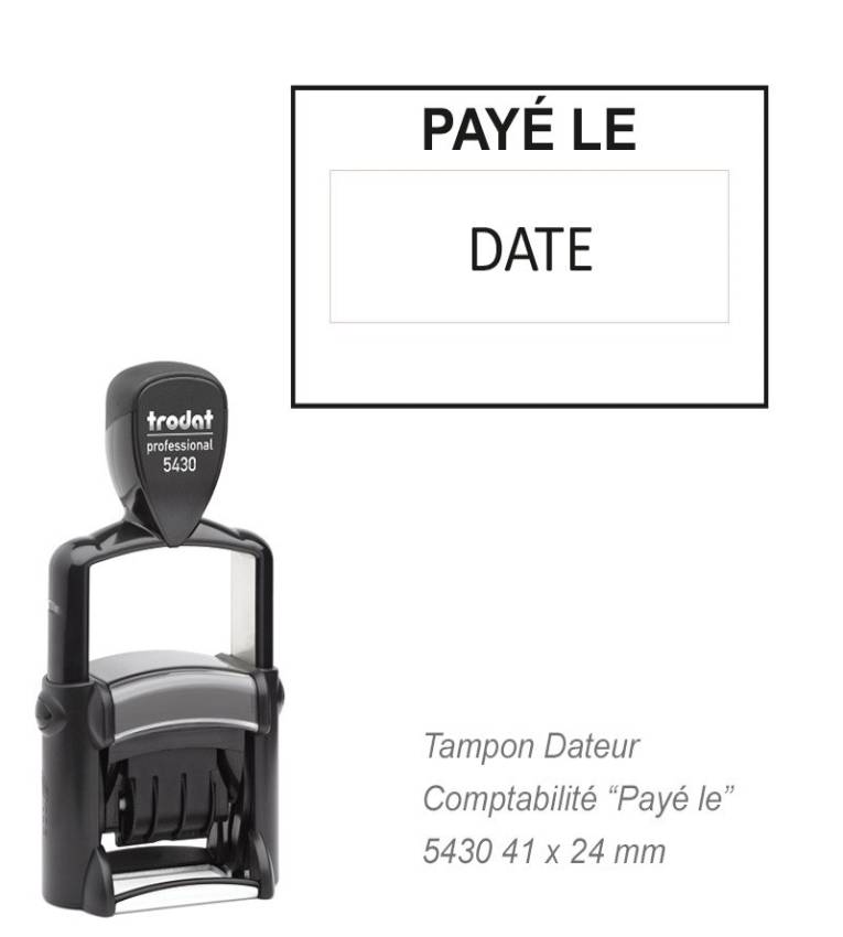 Tampon Dateur Métal line PROFESSIONAL 5474, 5 lignes (41x24mm)