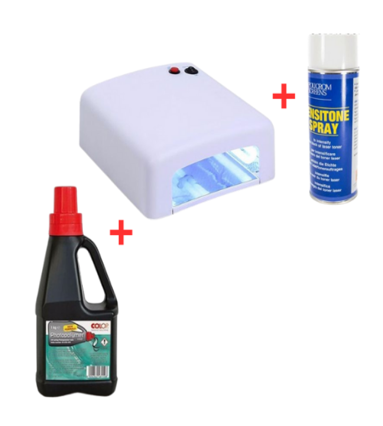 Lampe Cachet UV LED 36W + SPRAY 400ml + Photopolymère 1 kg colop