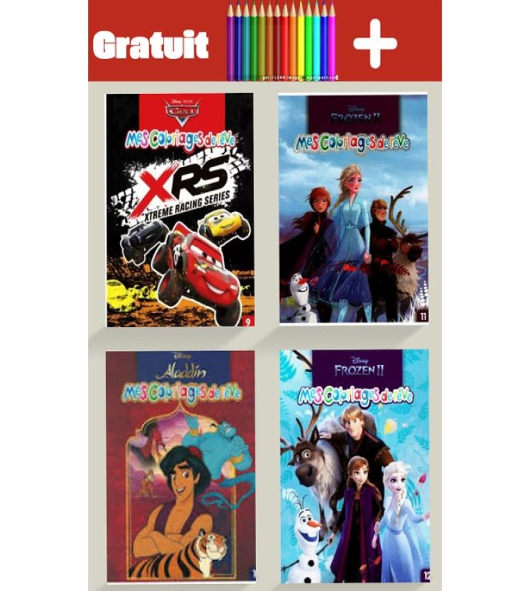Cahier de coloriage éducatif avec personnages de dessins animés, Livre de coloriage pour enfants avec crayons, Pack de livres de coloriage éducatifs