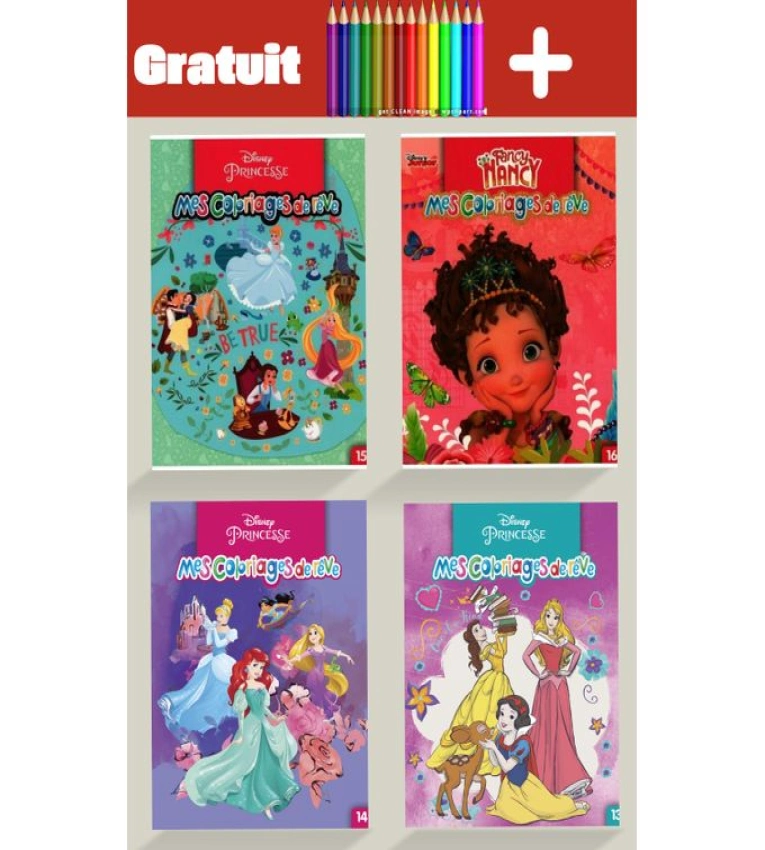 Livres de coloriage éducatifs, Mickey, Toy Story, Winnie l’ourson, Cars,Thème spécial Princesses Disney