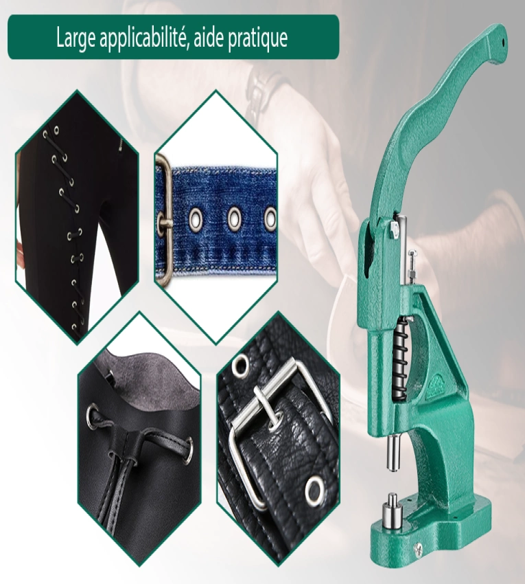 Presse à œillets professionnelle – robuste, pratique et idéale pour le cuir, le tissu, le plastique et l’artisanat