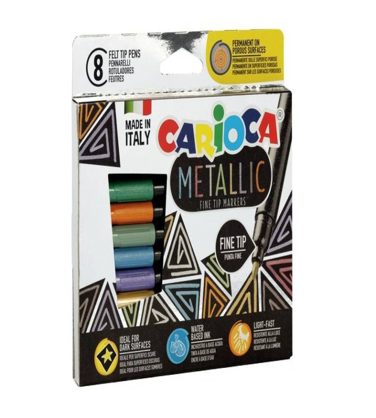 Feutres Métalliques CARIOCA Pointe Fine & Couleurs Intenses
