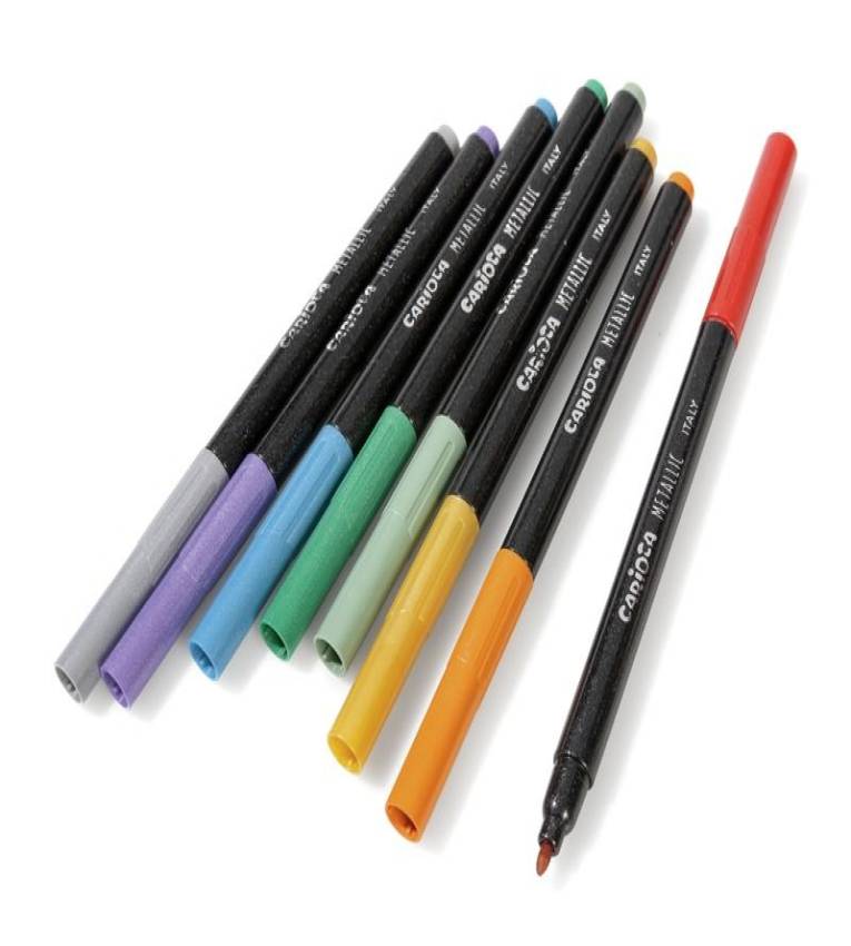 Feutres Métalliques CARIOCA Pointe Fine & Couleurs Intenses