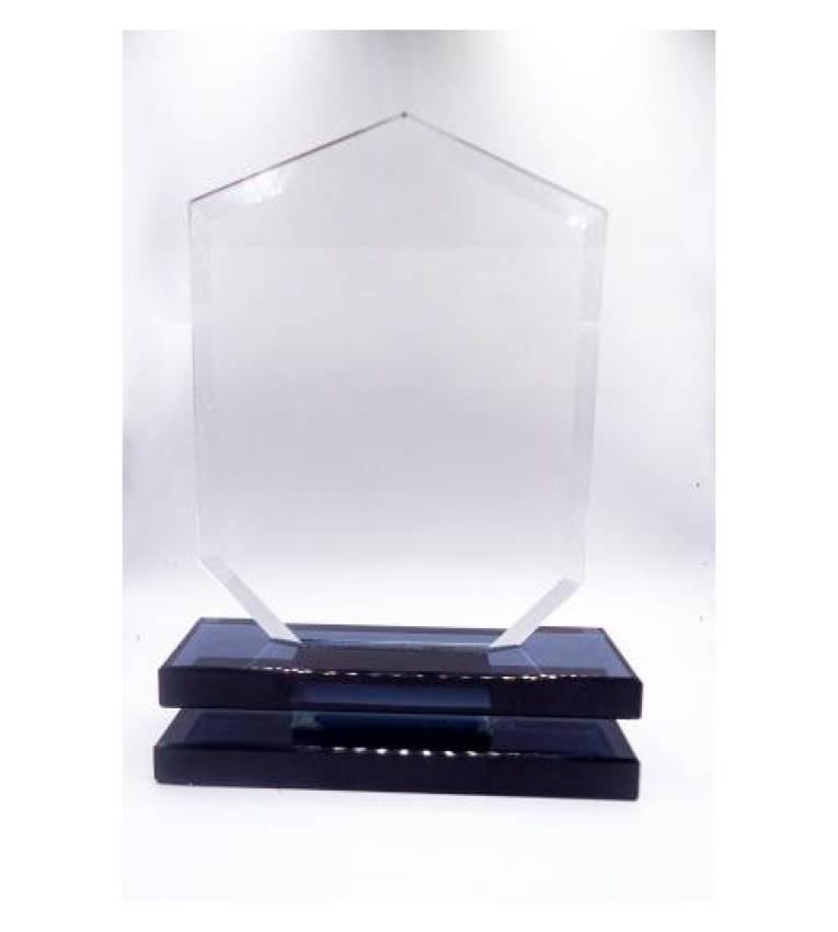 Plaque trophée en verre personnaliosable, Petite Taille