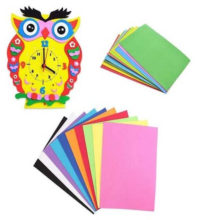 Papier mousse , Composée de papier de différentes couleurs et un support de qualité adapté aux différentes techniques