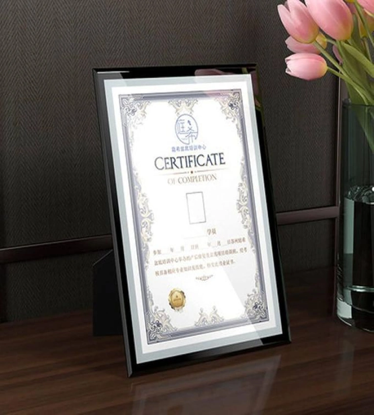 Cadre photo A4 en bois Parfait pour certificat, diplôme, document, affichage mural ou sur table