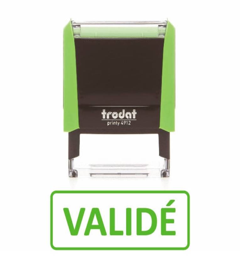 Tampon encreur  Professionnel ''VALIDE'' Trodat 4912 , Encre à Séchage Rapide ,Formule Commerciale