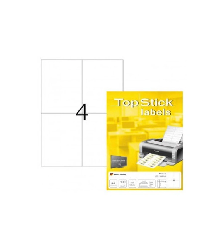 Étiquettes adhésives blanches - 105 x 148 mm : TOP STICK Lot de 8717