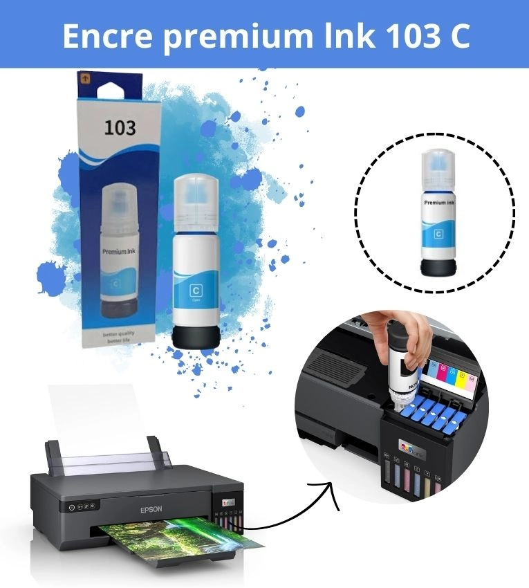 Bouteille d'encre compatible avec les imprimantes G ,Encre noire de haute qualité, économique, facile à utiliser. Idéal pour impressions nettes