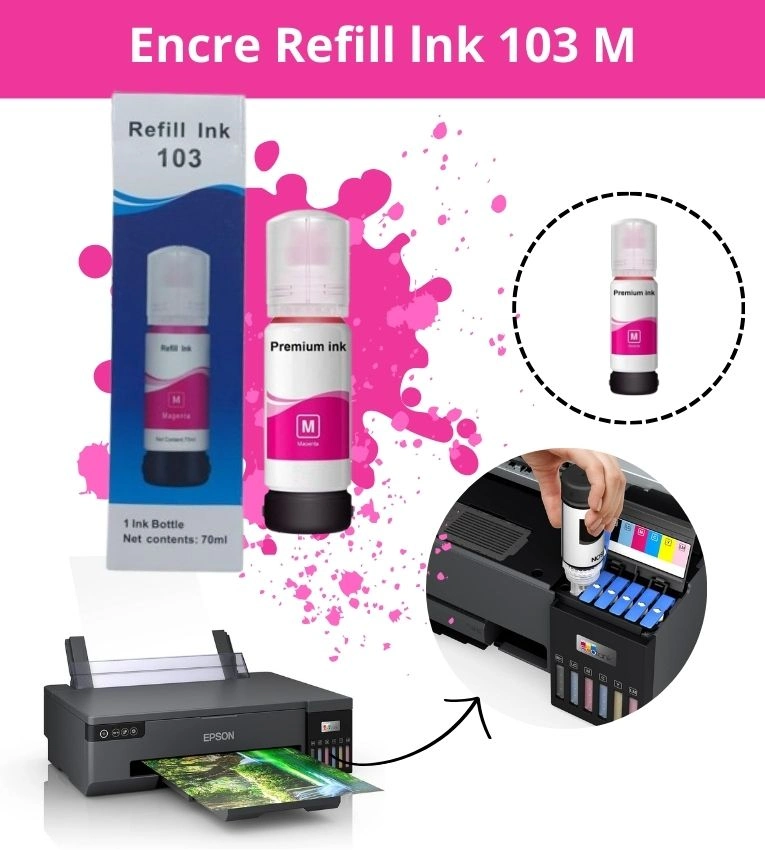 Bouteille d'encre compatible avec les imprimantes G ,Encre noire de haute qualité, économique, facile à utiliser. Idéal pour impressions nettes