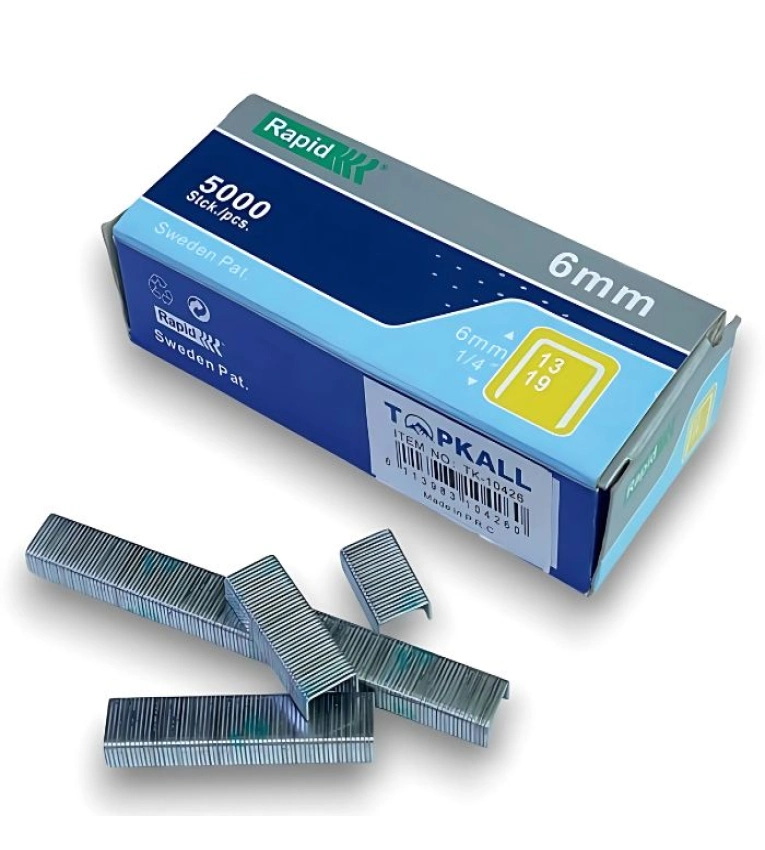 Les agrafes 6mm 1/4  5000pcs en acier galvanisé sont idéales pour les documents épais, offrant une fixation robuste et une compatibilité parfaite.