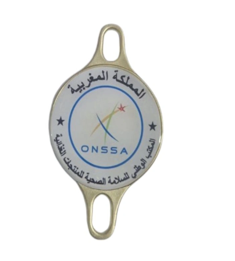 Macaron badge en cuivre pour l'Office National de Sécurité Sanitaire des Produits Alimentaires (ONSSA)