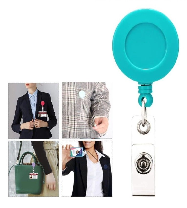 Support de badge rétractable , pratique et résistant, idéal pour cartes d'identité, badges professionnels et événements