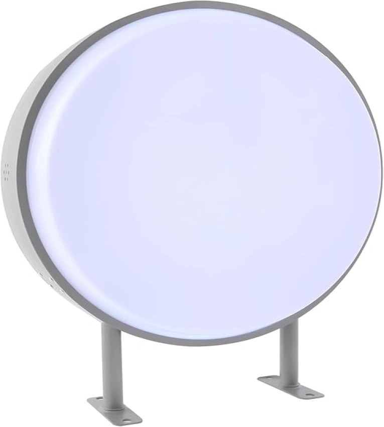 Enseigne ronde élégante et lumineuse, idéale pour signaler votre boutique avec style et attirer l’attention des clients.